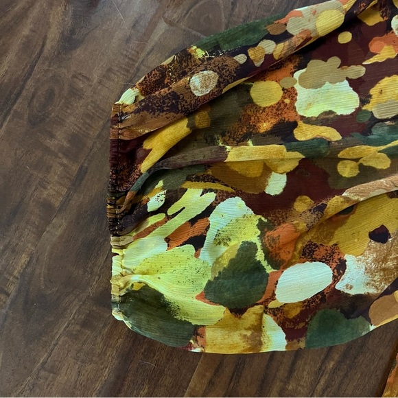 Isaac Mizrahi Live Watercolor Fall Print Top size 3X - Picture 7 of 8